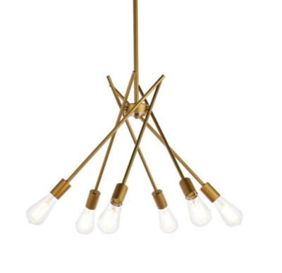 MODERN SPUTNIK FOYER DINING ROOM KITCHEN PENDANT CHANDELIER LIGHTING 6 LIGHT