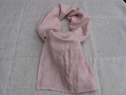 Washed 100% linen scarf, Softened linen scarves in 16 colors, Gift for Women Men - Picture 4 of 5