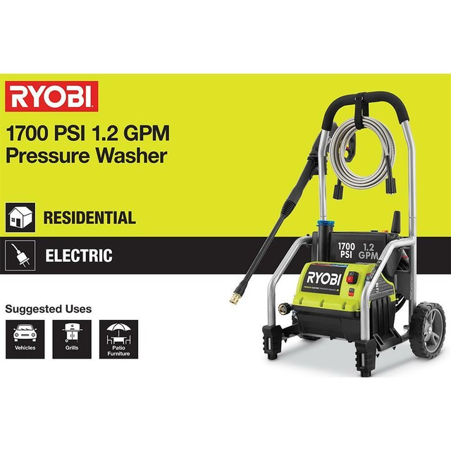 Ryobi 1700-PSI 1.2-GPM Electric Pressure Power Washer RY14122 for sale online | eBay