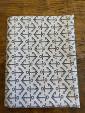 Fat Quarter Gray Dark Green Anchors Cotton Quilting Fabric