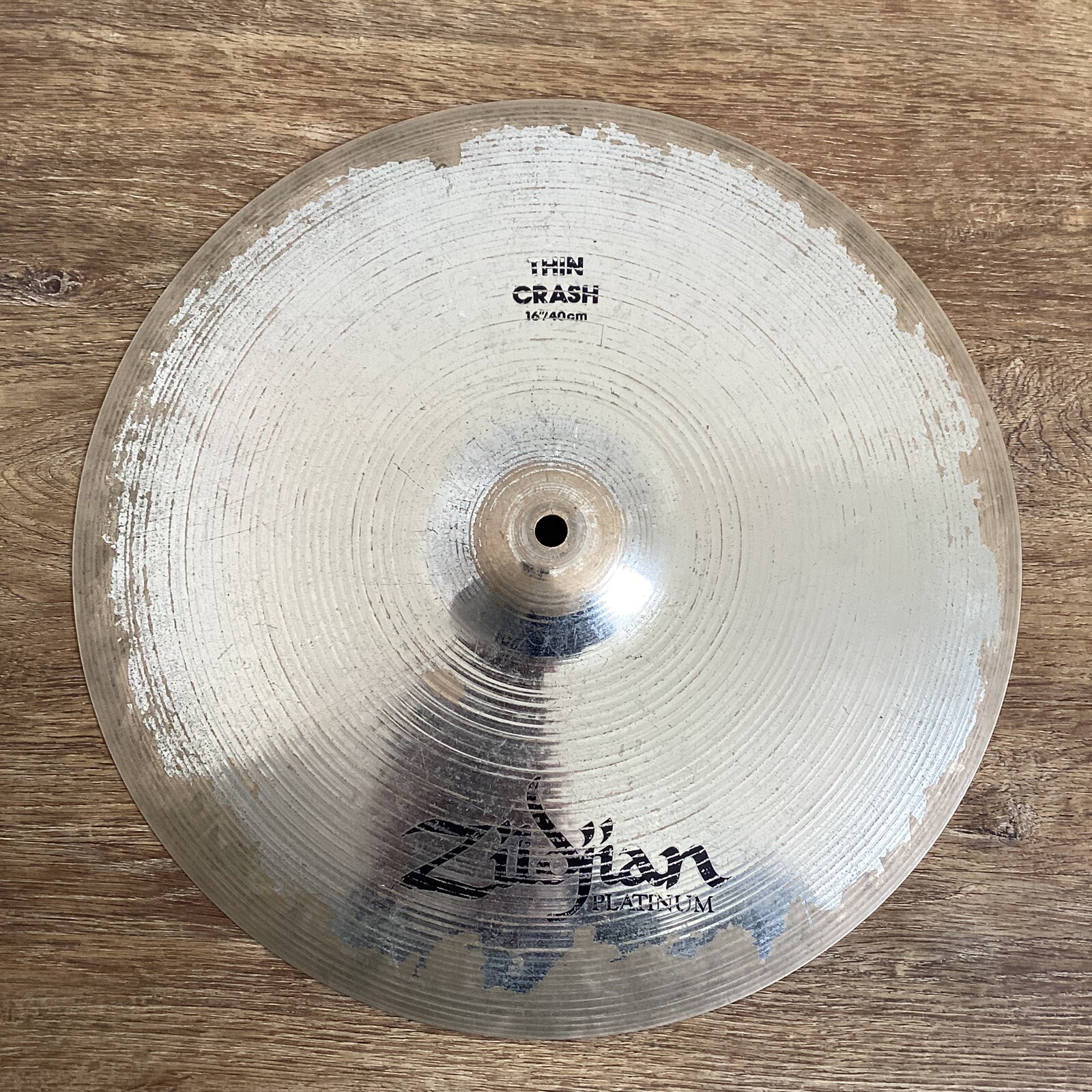 Zildjian Platinum cymbal thin crash 16” used condition cracks eBay