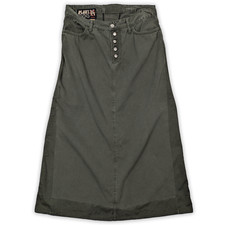 Jean Paul Gaultier Vintage Distressed Green 90ss Maxi Long Skirt Avantgarde M/42