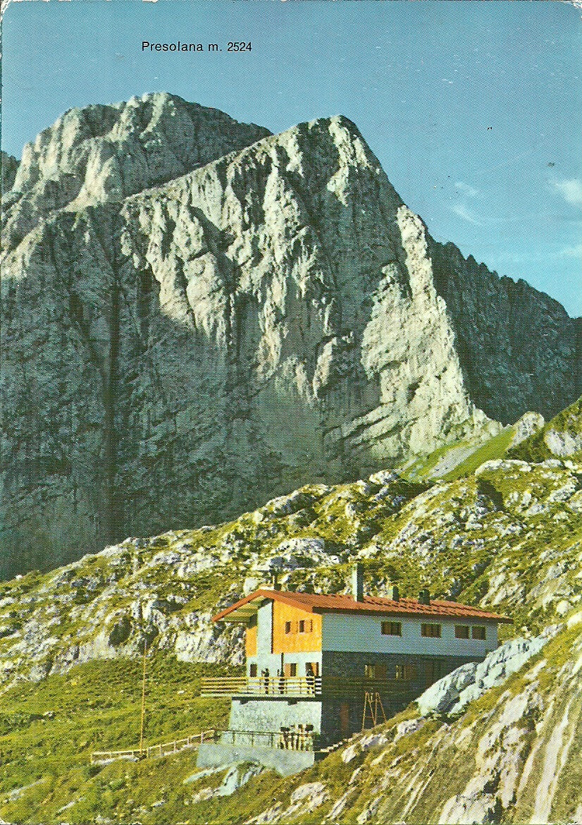 Rifugio Luigi Albani (BG) Panorama Estivo e Spigolo Nord della Presolana, 2 cart