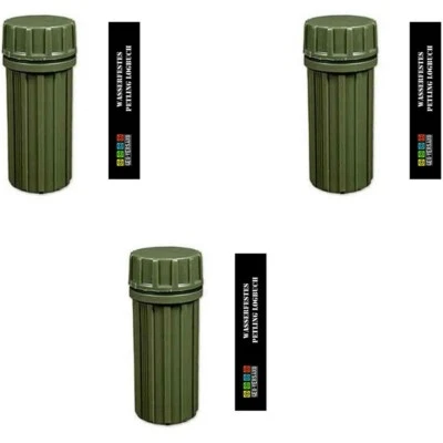 GEO-VERSAND 3 x Geocaching escondite Match Case Geocache + paquete de libro de registro como Petling