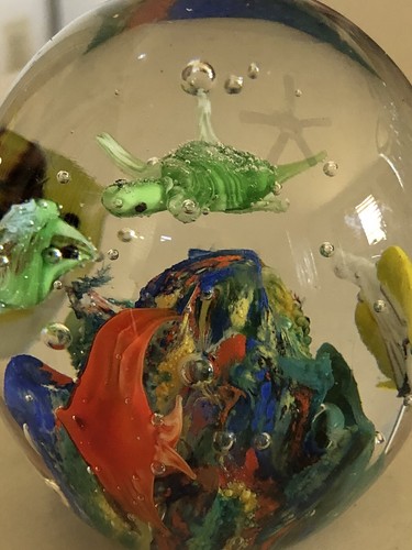 DYNASTY GALLERY HEIRLOOM COLLECTIBLES ART GLASS SEA LIFE PAPERWEIGHT HEAVY 4" - Picture 2 of 8