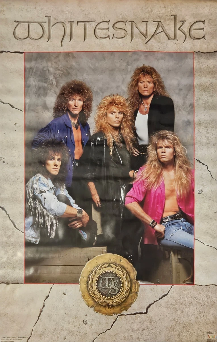 カヴァーデル ペイジ　ツェッペリン　ホワイトスネイク　ポスター　未使用新品 22.5x34.5 1987 Whitesnake ~ POSTER VINTAGE ミュージシャン