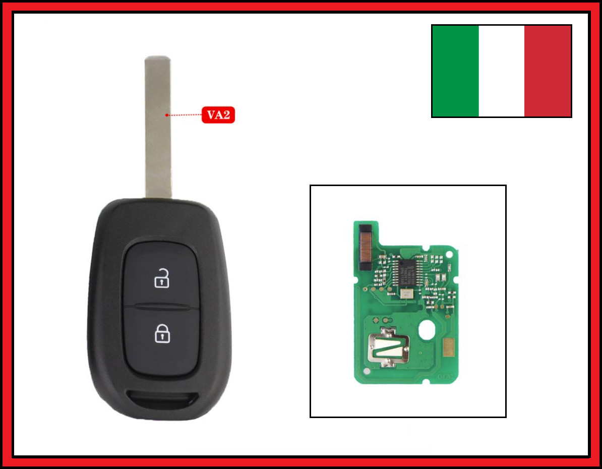 Chiave Telecomando 4A AES per Renault Kadjar Traffic 3 e Dacia 433Mhz