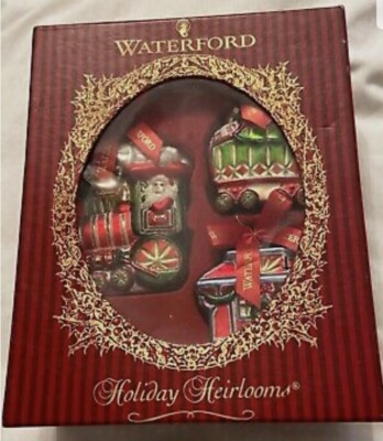 Waterford Holiday Heirlooms Lismore Christmas Train Ornament Set 3 ...