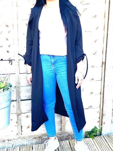Women/Ladies Longline Crepe Duster 