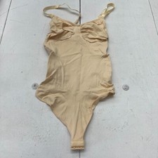Shaperx Beige Sleeveless Thong Shapewear Bodysuit Women's Size S/M NEW