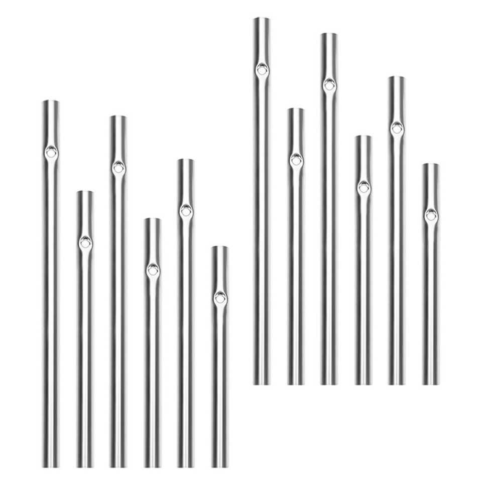 12Pcs Wind Chime Empty Tubes Wind Chime Parts Colored Wind Chime Wind