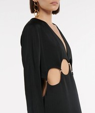 Robe Noire Mi-longueur Dries Van Noten - Taille M, Matière Synthétique, 114 Cm - Neuf Avec étiquettes