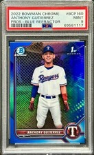 2022 Bowman Chrome Anthony Gutierrez Blue Refractor 036/150 #BCP160 PSA 9