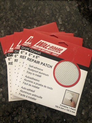 4 Pieces - Drywall Repait Patch 6 x6  Wallboard Tools