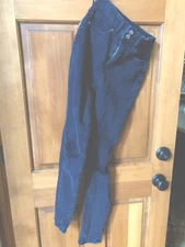 H&M skinny high waist distressed black jeans size 2