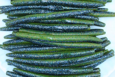 5'' Sunfish Stick Baits Wacky Plastic Worms Bass Fishing