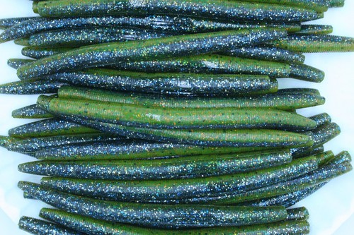 RUNCL Anchor Box Soft Stick Baits - Wacky Worms Senko Style, 4/5 Inch, Ribbed, Salt & Scented - View #2