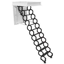 11 Steps 3m Electirc Attic Ladder Aluminum Folding W/ Remote Loft 31.5*35.4" US