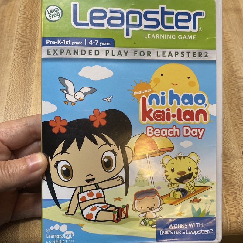 LeapFrog Ni Hao Kai-Lan Beach Day Leapster 1 & 2 Pre-K to 1st Grade (4-7)