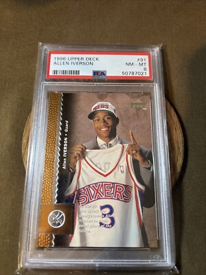 1996-97 Upper Deck Allen Iverson #91 PSA MINT Rookie RC HOF