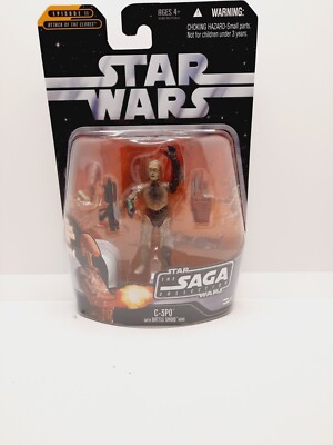 Star Wars Saga Collection C-3PO With Battle Droid Head Variant Hasbro 2006