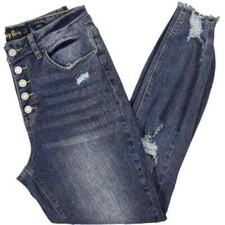 Indigo Rein Juniors Destroyed Denim Ankle Jeans Women's Trendy Distressed Pants