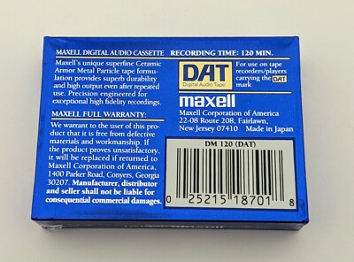 maxell　DAT　デジタルオーディオテープ120分未使用、未開封 maxell DAT テープ120 - メルカリ