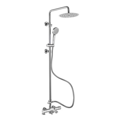 Quadratische starre Steigung Duschmischer mit Wandmontage Bad Duschmischer Wasserhahn Chrom