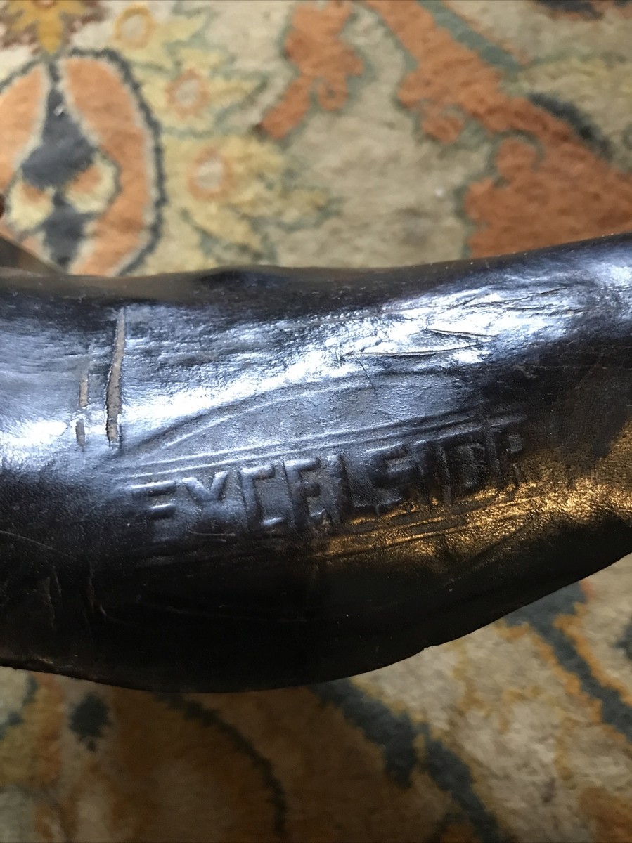Selle Vélo Cuir EXCELSIOR Triomphe - Vintage Marron - Fabriquée En France