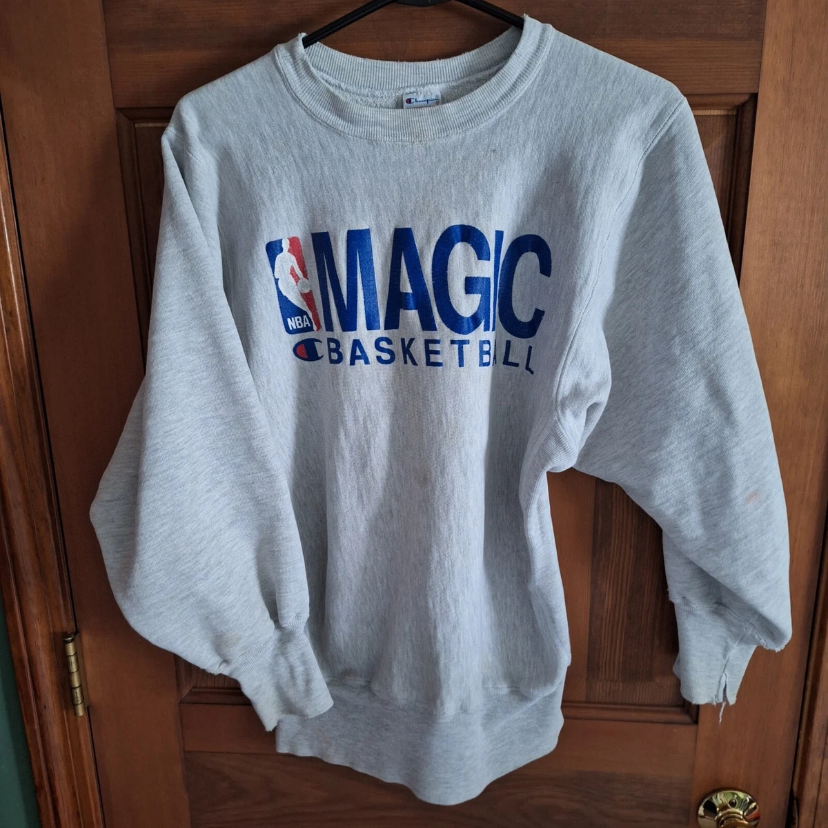 Vintage Orlando Magic Champion Reverse Weave Sweatshirt Medium USA Distressed