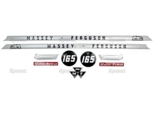Decal Set Massey Ferguson MF 165 MF165 RED BLACK SILVER NEW FAST SHIP b