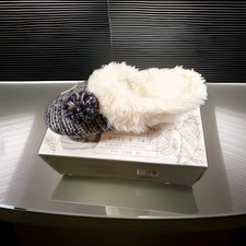 Rose Co. Women s Size L/XL 9-10 Memory Foam Blue Gray Slippers OPEN BOX