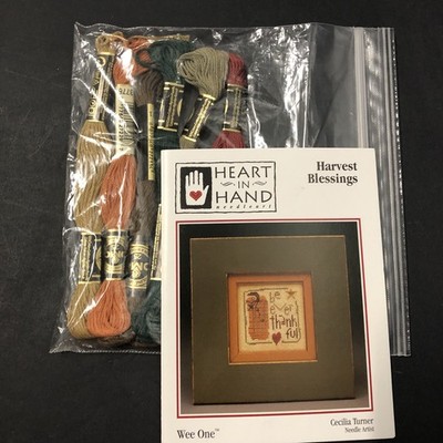Heart in Hand Harvest Blessings Wee One Instructions And Thread Only Halloween