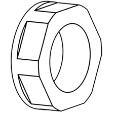 2pc ICOTEK CORP 31110 Hexagonal Locknuts, GMT 20 M20 x 1.5 Black