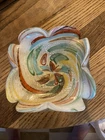 Beautiful Vintage Murano Art Glass Cigar Cigerette Ashtray Bowl FLECK FLAKE