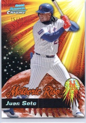 2025 Bowman Chrome Juan Soto Meteoric Rise Orange Mega Refractor /25 #MR-15