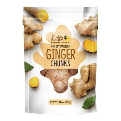 Nutty & Fruity Ginger Chunks Dried Non Crystallized 32 oz