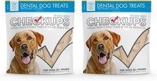 Checkups Dental Dog Treats for Oral Care, Fresh Breath Plaque Control - 24 Tre