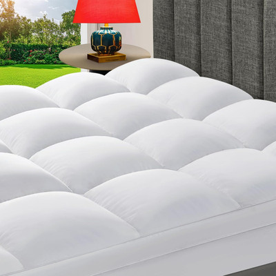 Queen Mattress Topper, Extra Thick Pillow Top Mattress Pad for Back Pain Relief,