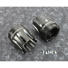 Rinehart Black 3.5 in. Castle Style Machined End Caps - 900-0210