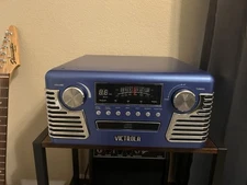 Victrola Retro 3-Speed Bluetooth Turntable with Stereo CD Player and Speakers -