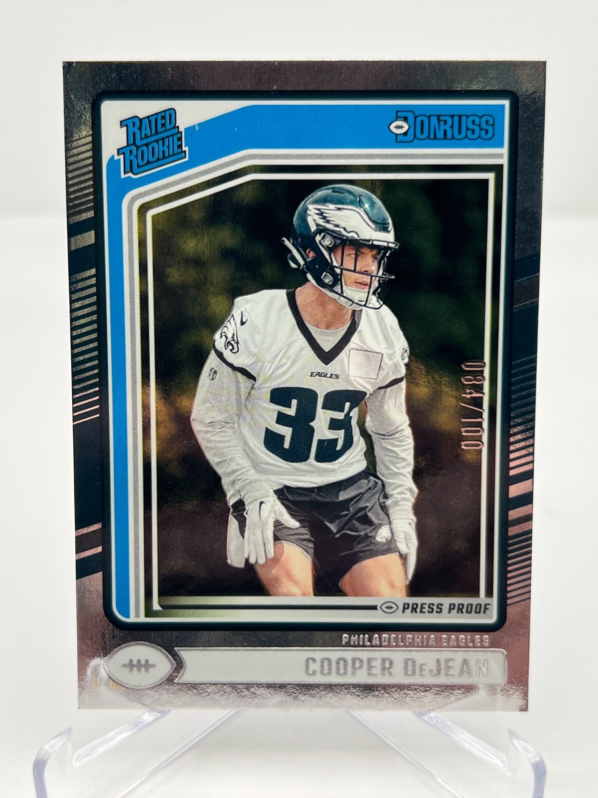 2024 PANINI DONRUSS COOPER DEJEAN RC 084/100 SILVER PRESS PROOF RATED ROOKIE 305