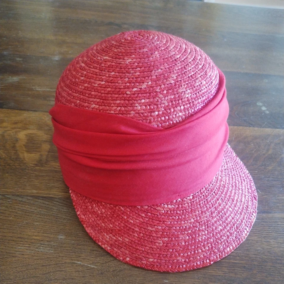 Chapeau Seeberger Paille Naturelle Taille Unique Visière et Bandeau - Photo 1/4