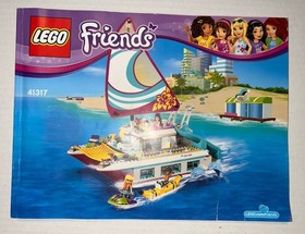 41317 Lego Complete Sunshine Catamaran Friends minifigures boat Manual Box