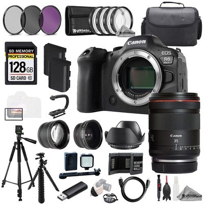 Canon EOS R6 II + RF 35mm f/1.4 L VCM Lens+128GB+Ext Bat+9PC Filtr MEGA Kit