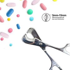Pill Cutter / Tablet Splitter Scissors-Shaped Sharp Blade Accurate Dividing Meds