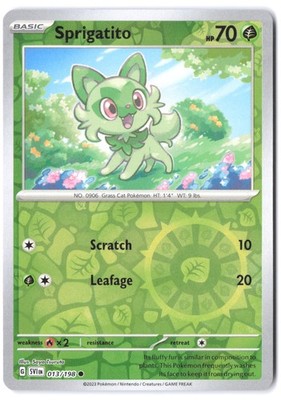 Sprigatito 013/198 SV01: Scarlet & Violet Base Set NM Reverse Holo