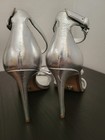 Michael Kors Paris Women's Size 8 M Silver Sequin Bow Heels Ankle Strap Sandals — photo 4