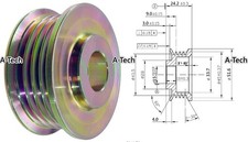 Alternator Overdrive 15id 45mm 4 Groove Pulley Fits Denso Nippondenso And Others Alternator Overdrive 15id 45mm 4 Groove Pulley Fits Denso Nippondenso And Others