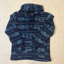 Billabong Adventure Division A/DIV Fleece Hoodie SIZE Large Blue Aztec Print